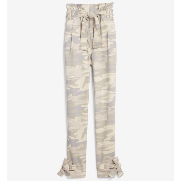 paper bag camo trousers